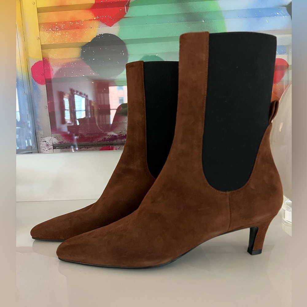 Toteme Brown Suede Heeled Boots